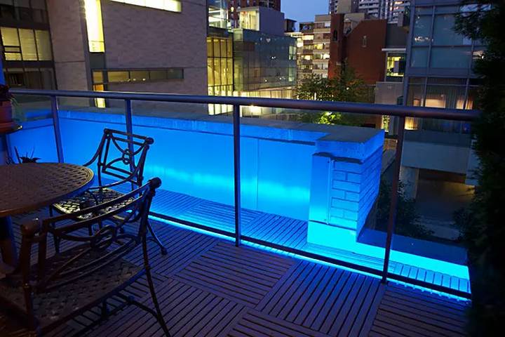Lights are creative balcony makeover ideas.