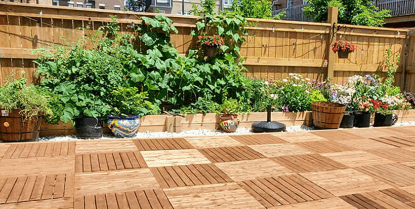 WPC Decking Garden Fence
