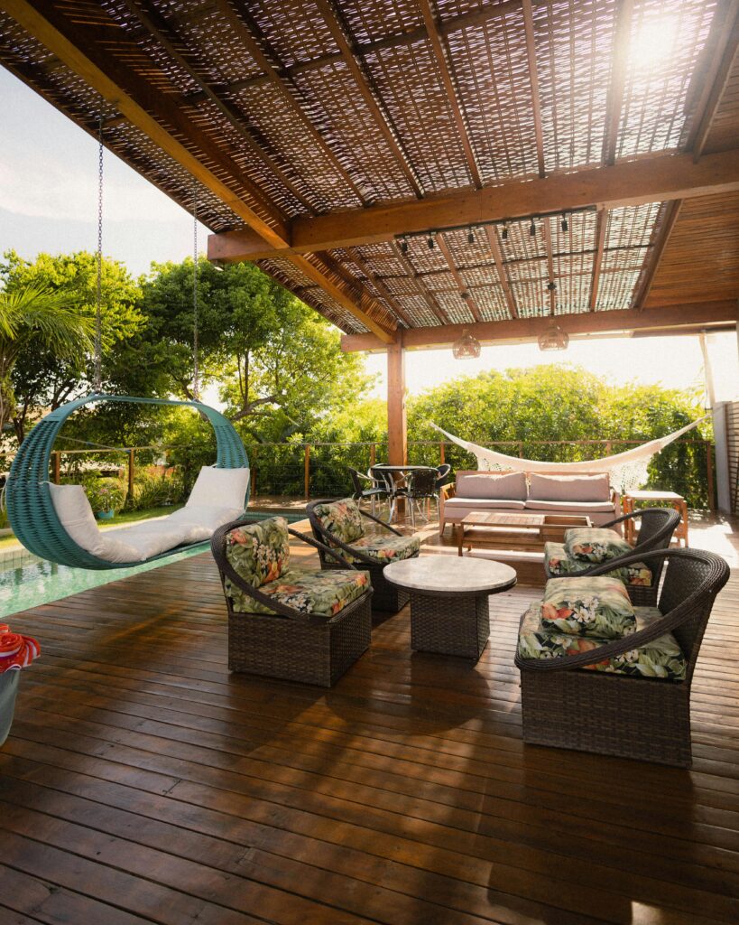 Cozy Swing or Hammock in Backyard 