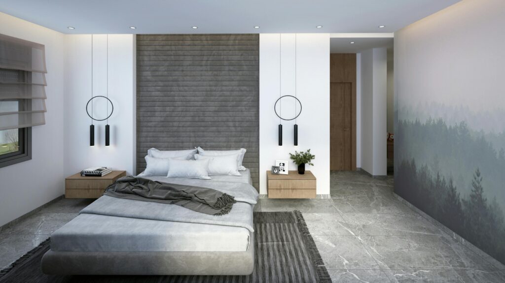 Porcelain Tile Flooring Bedroom