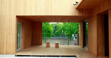 Peaceful Outdoor Space with Interlocking Deck Tiles