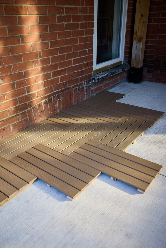 Designer Deck Tiles Over Concrete Base