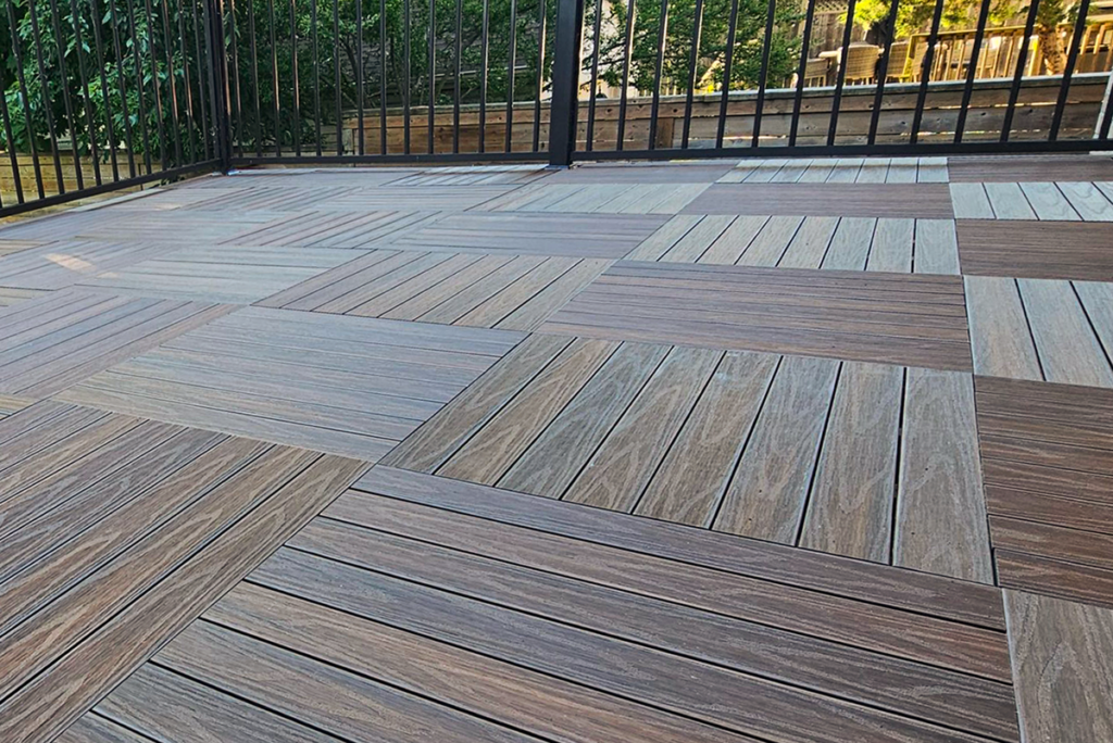 Designer Deck Wood Plastic Deck Tile for Rental Property